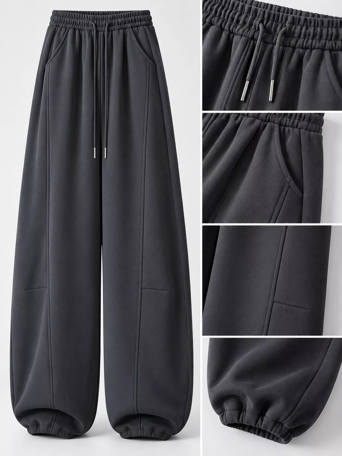 Plus Size Drawstring Wide-Leg Sweatpants – Plus Up Closet
